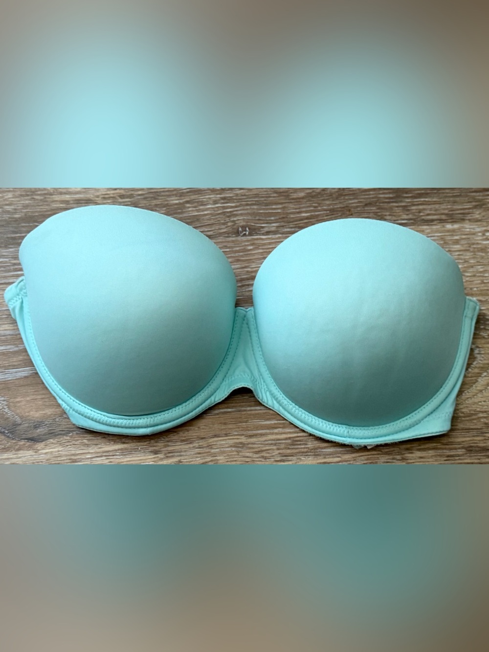 Victoria’s Secret PINK Wear Everywhere Strapless Push-Up Bra 34D Teal